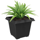 Firkantet Blomsterkrukke 6 pcs Sort 33 x 33 x 26 cm Plastik