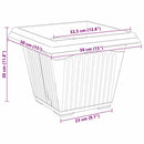 Firkantet Blomsterkrukke 6 pcs Sort 38 x 38 x 30 cm Plastik