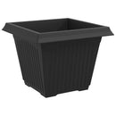 Firkantet Blomsterkrukke 6 pcs Sort 43 x 43 x 33,5 cm Plastik