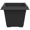 Firkantet Blomsterkrukke 6 pcs Sort 43 x 43 x 33,5 cm Plastik