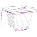 Firkantet Blomsterkrukke 6 pcs Sort 43 x 43 x 33,5 cm Plastik