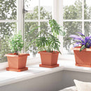 Firkantet Blomsterkrukke 24 pcs Mursten Rød 16 x 16 x 14 cm