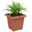 Firkantet Blomsterkrukke 24 pcs Mursten Rød 16 x 16 x 14 cm