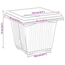 Firkantet Blomsterkrukke 24 pcs Mursten Rød 16 x 16 x 14 cm