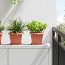 Firkantet Blomsterkrukke 24 pcs Mursten Rød 20 x 20 x 16 cm
