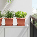 Firkantet Blomsterkrukke 24 pcs Mursten Rød 23 x 23 x 17,5 cm