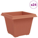 Firkantet Blomsterkrukke 24 pcs Mursten Rød 28,5 x 28,5 x 22 cm