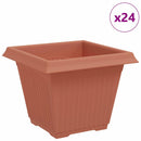 Firkantet Blomsterkrukke 24 pcs Mursten Rød 38 x 38 x 30 cm