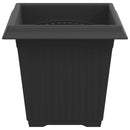 Firkantet Blomsterkrukke 24 pcs Sort 16 x 16 x 14 cm Plastik