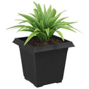 Firkantet Blomsterkrukke 24 pcs Sort 16 x 16 x 14 cm Plastik