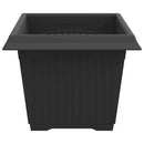 Firkantet Blomsterkrukke 24 pcs Sort 23 x 23 x 17,5 cm Plastik
