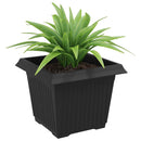 Firkantet Blomsterkrukke 24 pcs Sort 23 x 23 x 17,5 cm Plastik