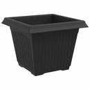 Firkantet Blomsterkrukke 24 pcs Sort 28,5 x 28,5 x 22 cm