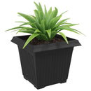 Firkantet Blomsterkrukke 24 pcs Sort 28,5 x 28,5 x 22 cm