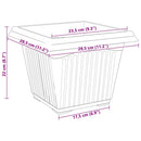 Firkantet Blomsterkrukke 24 pcs Sort 28,5 x 28,5 x 22 cm