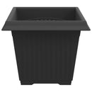 Firkantet Blomsterkrukke 24 pcs Sort 33 x 33 x 26 cm Plastik