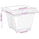 Firkantet Blomsterkrukke 24 pcs Sort 33 x 33 x 26 cm Plastik