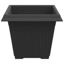 Firkantet Blomsterkrukke 24 pcs Sort 38 x 38 x 30 cm Plastik