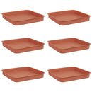 Firkantet Blomsterbakke 6 pcs Mursten Rød 15 x 15 x 2 cm