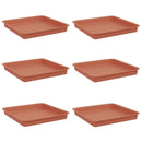 Firkantet Blomsterbakke 6 pcs Mursten Rød 18 x 18 x 2 cm