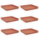 Firkantet Blomsterbakke 6 pcs Mursten Rød 21 x 21 x 2 cm
