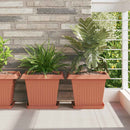 Firkantet Blomsterbakke 6 pcs Mursten Rød 25,5 x 25,5 x 2,5 cm