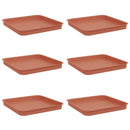 Firkantet Blomsterbakke 6 pcs Mursten Rød 25,5 x 25,5 x 2,5 cm