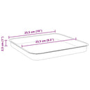 Firkantet Blomsterbakke 6 pcs Mursten Rød 25,5 x 25,5 x 2,5 cm