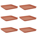 Firkantet Blomsterbakke 6 pcs Mursten Rød 32 x 32 x 2,5 cm