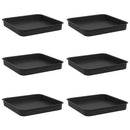 Firkantet Blomsterbakke 6 pcs Sort 15 x 15 x 2 cm Plastik