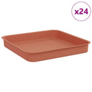 Firkantet Blomsterbakke 24 pcs Mursten Rød 15 x 15 x 2 cm