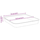 Firkantet Blomsterbakke 24 pcs Sort 15 x 15 x 2 cm Plastik