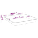 Firkantet Blomsterbakke 24 pcs Sort 18 x 18 x 2 cm Plastik