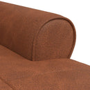 Chaise Lounge med pude Brun 91 x 157 x 91 cm Faux læder