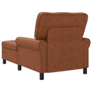 Chaise Lounge med pude Brun 91 x 157 x 91 cm Faux læder