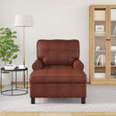 Chaise Lounge Skinnende Brun 91 x 157 x 91 cm Faux læder