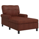 Chaise Lounge Skinnende Brun 91 x 157 x 91 cm Faux læder