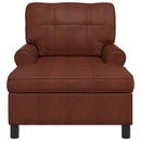 Chaise Lounge Skinnende Brun 91 x 157 x 91 cm Faux læder