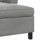 Chaise Lounge med pude Lysegrå 91 x 157 x 91 cm Fløjl