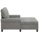 Chaise Lounge med pude Lysegrå 91 x 157 x 91 cm Fløjl