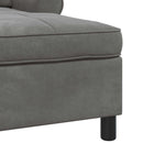 Chaise Lounge med pude Mørkegrå 91 x 157 x 91 cm Fløjl