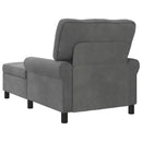 Chaise Lounge med pude Mørkegrå 91 x 157 x 91 cm Fløjl