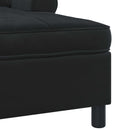 Chaise Lounge med pude Sort 91 x 157 x 91 cm Fløjl