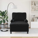 Chaise Lounge med pude Sort 91 x 157 x 91 cm Fløjl