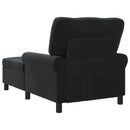 Chaise Lounge med pude Sort 91 x 157 x 91 cm Fløjl