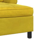 Chaise Lounge med pude Gul 91 x 157 x 91 cm Fløjl