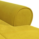 Chaise Lounge med pude Gul 91 x 157 x 91 cm Fløjl