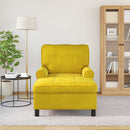 Chaise Lounge med pude Gul 91 x 157 x 91 cm Fløjl