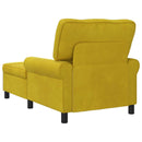 Chaise Lounge med pude Gul 91 x 157 x 91 cm Fløjl