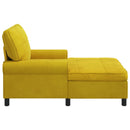 Chaise Lounge med pude Gul 91 x 157 x 91 cm Fløjl